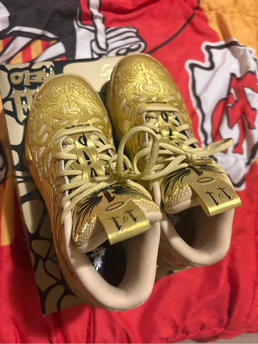 Nike ACG Kids Metallic Gold Lace-Up Sneakers